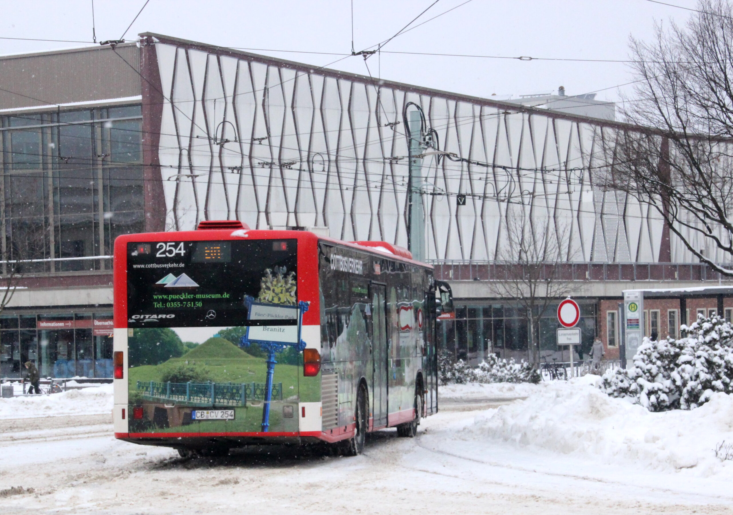 Cottbusverkehr Bus im Winter