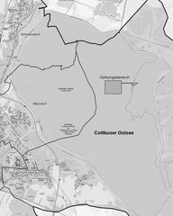 Geltungsbereich Bebauungsplan "Schwimmende Photovoltaikanlage Cottbuser Ostsee" sowie der 8. Änderung des Flächennutzungsplanes