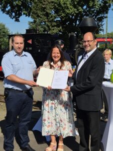 Übergabe Fördermittelbescheid Parkeisenbahn Cottbus